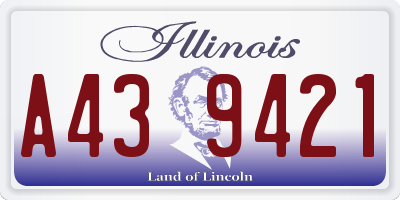IL license plate A439421