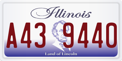 IL license plate A439440