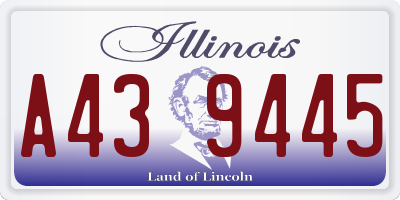 IL license plate A439445