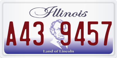 IL license plate A439457