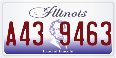 IL license plate A439463