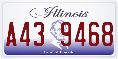 IL license plate A439468