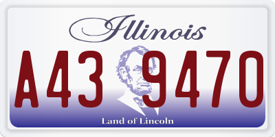 IL license plate A439470