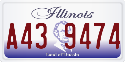 IL license plate A439474