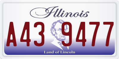 IL license plate A439477