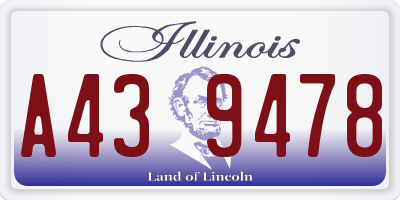IL license plate A439478
