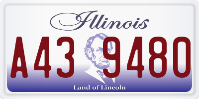 IL license plate A439480