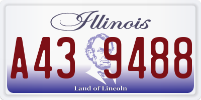 IL license plate A439488