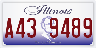 IL license plate A439489