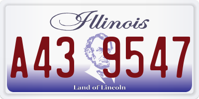 IL license plate A439547