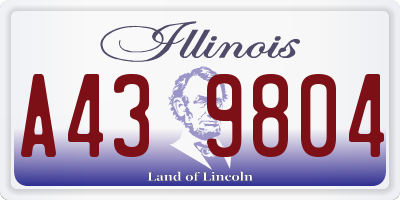 IL license plate A439804