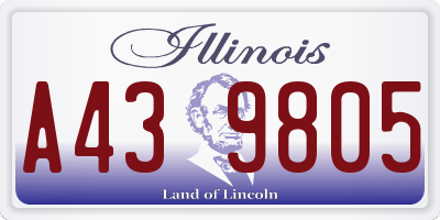 IL license plate A439805