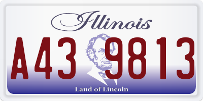 IL license plate A439813