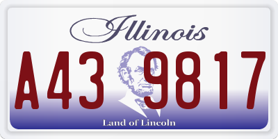 IL license plate A439817
