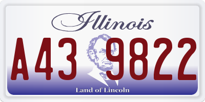 IL license plate A439822