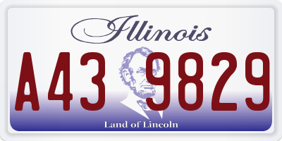 IL license plate A439829