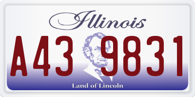 IL license plate A439831