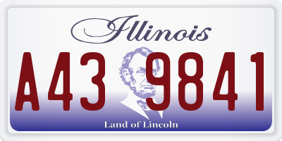 IL license plate A439841