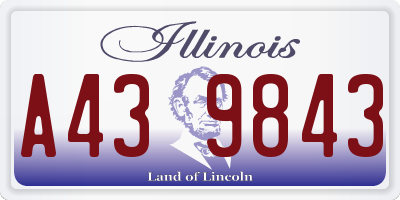 IL license plate A439843