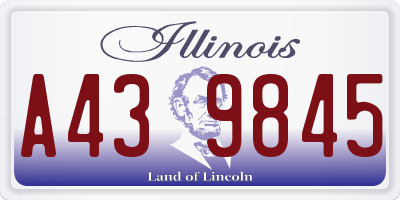 IL license plate A439845