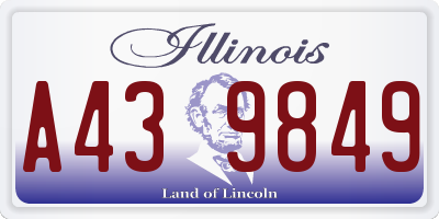 IL license plate A439849