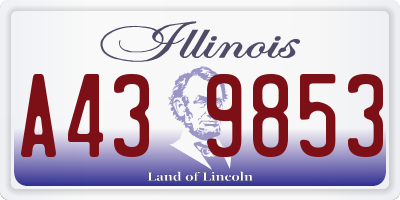 IL license plate A439853