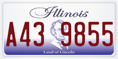IL license plate A439855