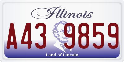 IL license plate A439859