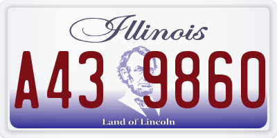 IL license plate A439860