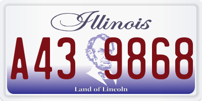 IL license plate A439868
