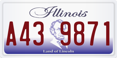 IL license plate A439871