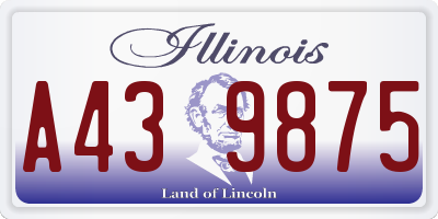IL license plate A439875