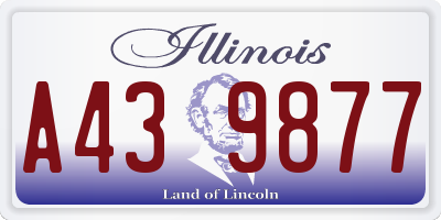 IL license plate A439877