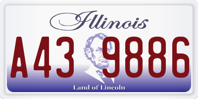 IL license plate A439886