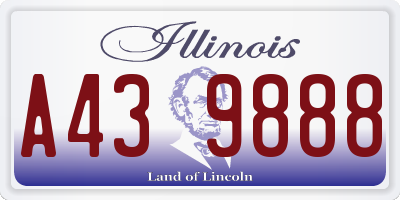 IL license plate A439888