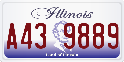 IL license plate A439889