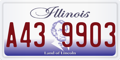 IL license plate A439903