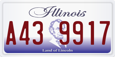 IL license plate A439917