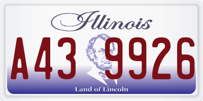 IL license plate A439926