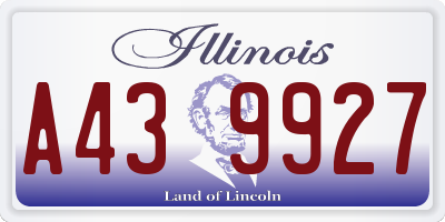 IL license plate A439927