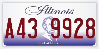 IL license plate A439928
