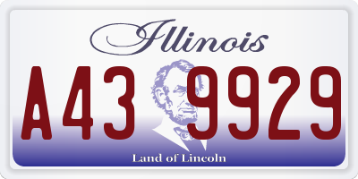 IL license plate A439929