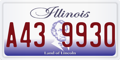 IL license plate A439930