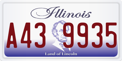 IL license plate A439935
