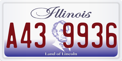 IL license plate A439936