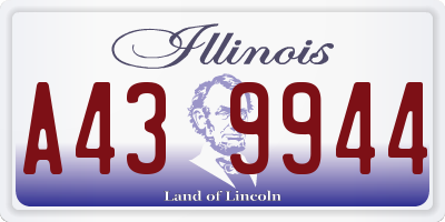 IL license plate A439944