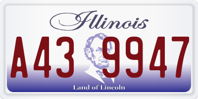 IL license plate A439947