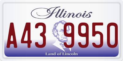 IL license plate A439950