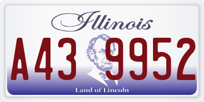 IL license plate A439952