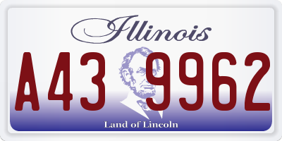 IL license plate A439962